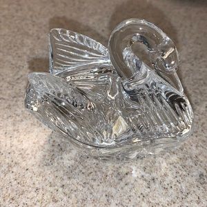 Lead Crystal Swan Box